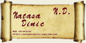 Nataša Dinić vizit kartica